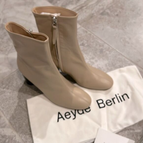 AEYDE Alena Nappa Leather Latte Boots, New, Size EU 40 - Picture 8 of 13